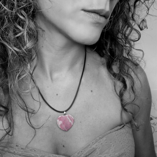 Corazón rodonita rosa - Imagen 3
