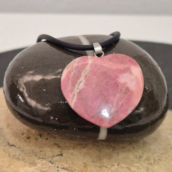 Corazón rodonita rosa