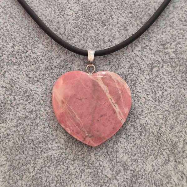 Corazón rodonita rosa - Imagen 4