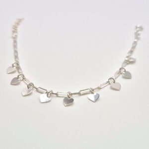 Cadena de Corazones de Plata